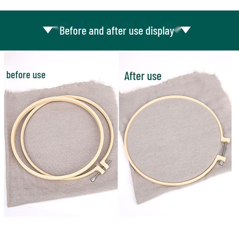 Регулируемая мини-рамка для вышивания в бамбуковом стиле - Рамка ручной работы для вышивания крестиком и ткачества