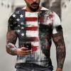Men's Independence Day Printed Round-neck Short-sleeved T-shirt