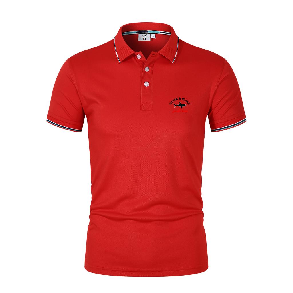 Повседневная дышащая рубашка-поло с лацканами и короткими рукавами на пуговицах, летний пуловер, модная футболка, мужская уличная одежда, верхняя одежда для работы