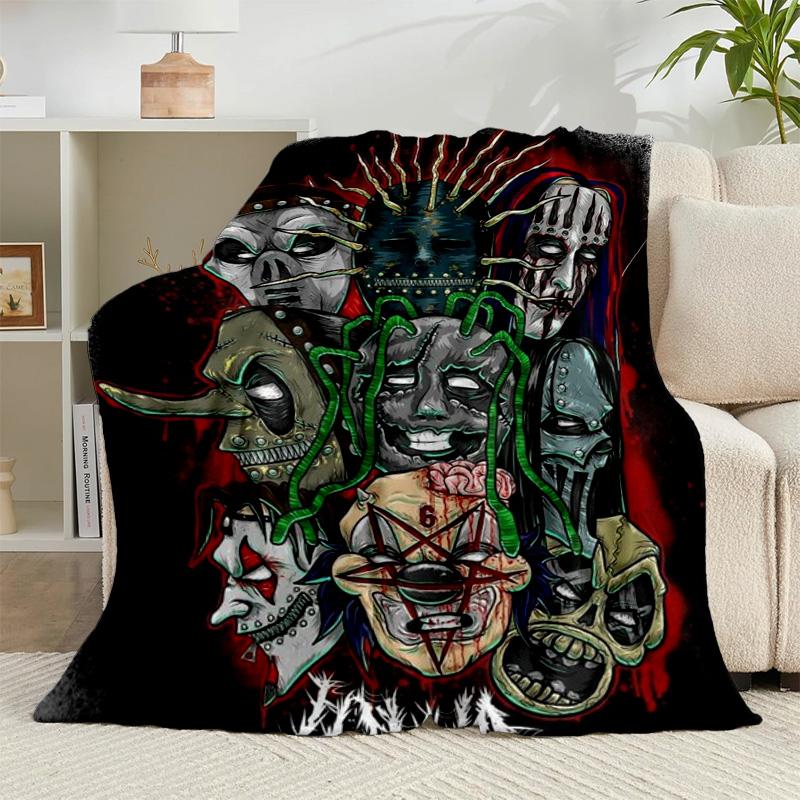 1PC Rock music Slipk-not Flannel Blanket Gift, Suitable for Both Men And Women, Soft Ideal for Beds And Sofa, Birthday Or Christmas Gift