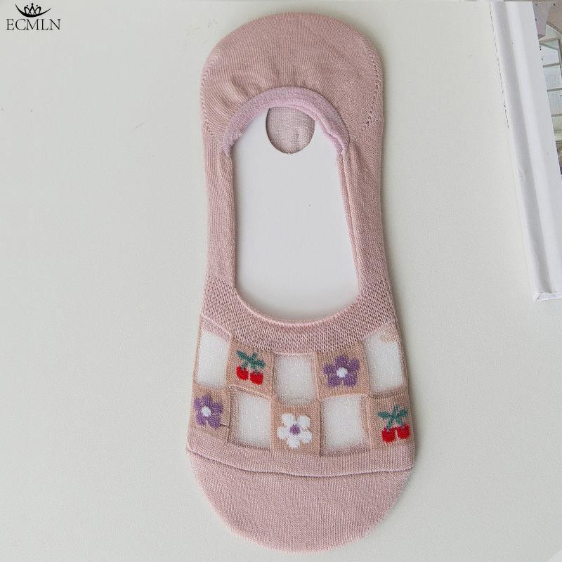 Womens Sheer Ankle Socks Girls Lace Mesh Nylon Socks Ultrthin Transparent See Through Summer Sock