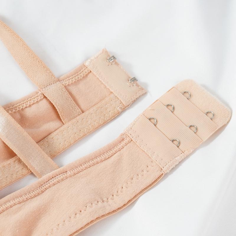 Sexy Women's Cotton Push Up Gathered Bra Deep V Underwire Ladies Brassiere Lingerie Solid Bras Backless Intimate Underwear Bras