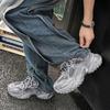 Men's Casual Sport Shoes Vintage Distressed Sneakers 2025 Autumn New Style Thick Bottom Fashion Increased Height Trendy Shoes