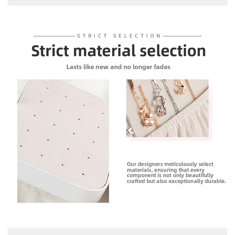 Jewelry box, jewelry organizer, multifunctional portable creative leather jewelry case, korean style accessories