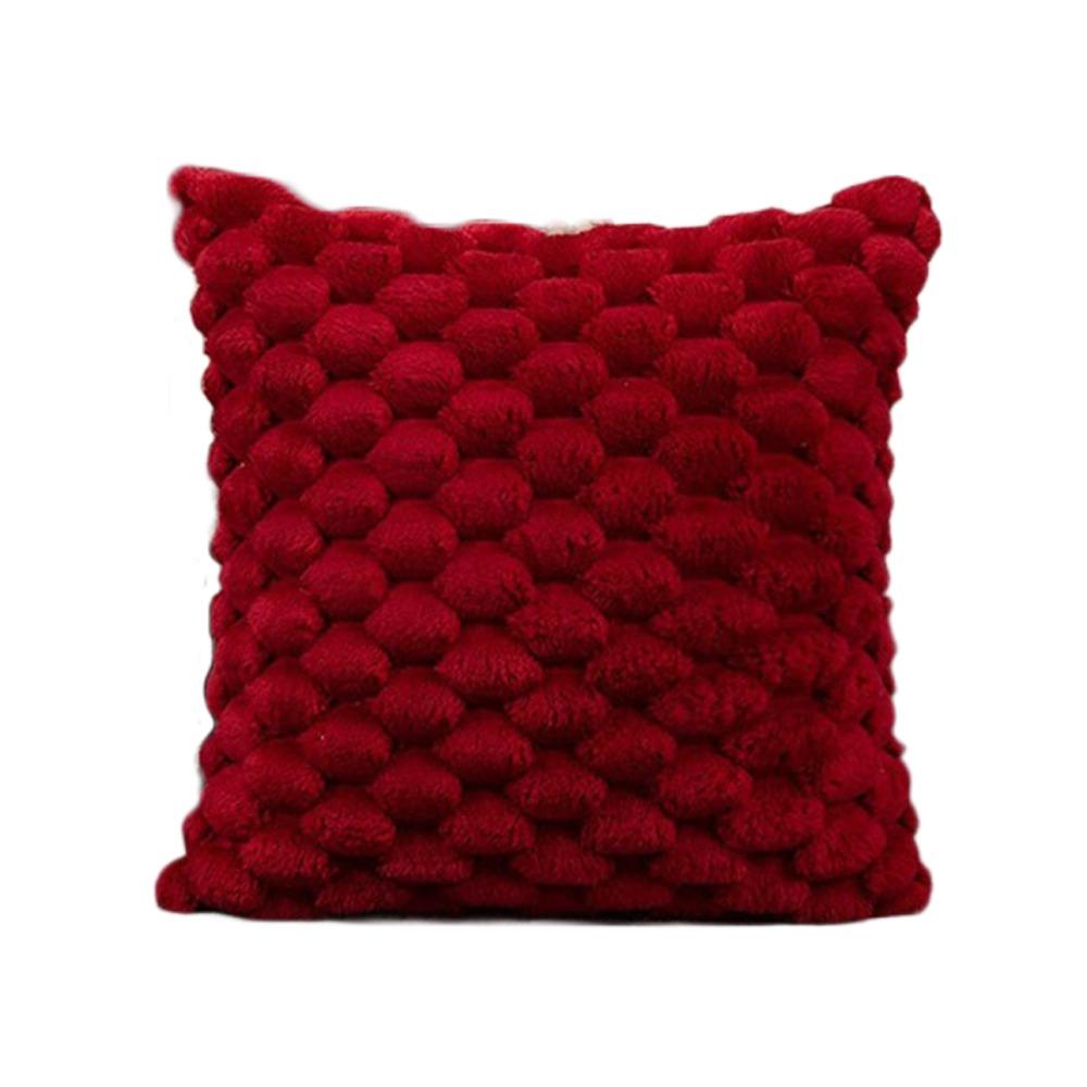 Квадратная наволочка для подушки в стиле INS, съемная плюшевая наволочка для гостиной/офиса