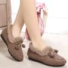 Fashion Winter Women's Fur Keep Warm Casual Walking Shoes New Plush Shallow Slip On Ankle Boots for Women Flats Outdoor Women's Boots