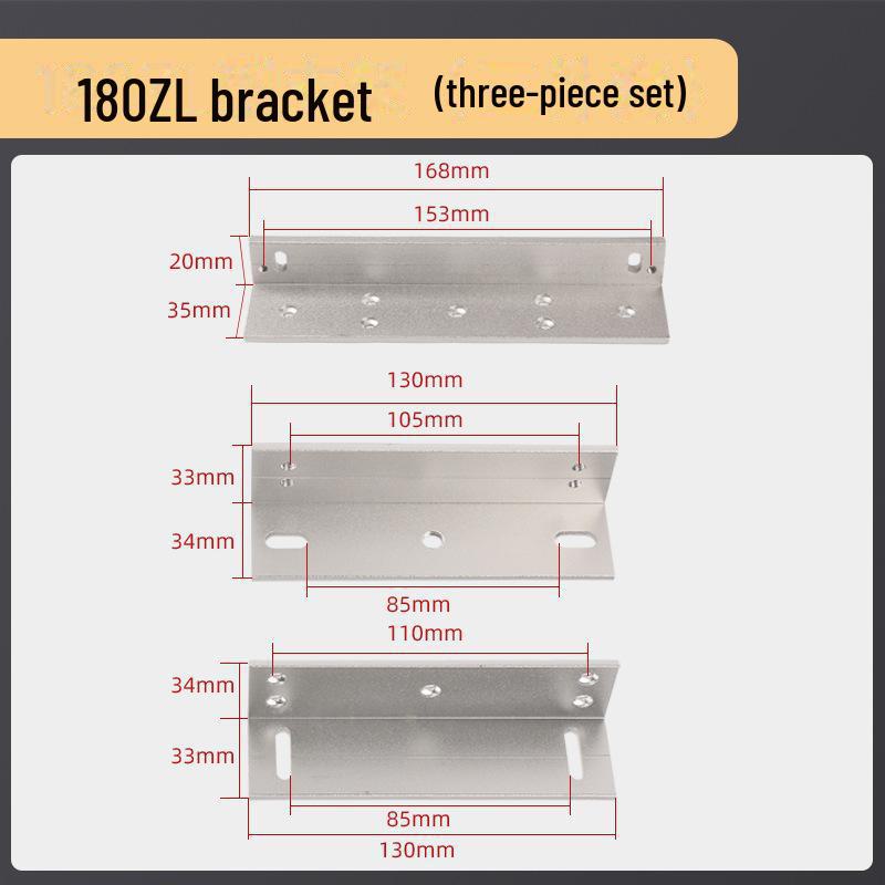 Магнитный замок для одной двери весом 180 кг с кронштейном ZL и электромагнитный замок для двух дверей весом 350 кг с присоской для безрамных стеклянных дверей.