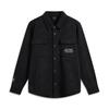 Letter Single-Breasted Lapel Loose Long Sleeve Jacket Men Jacket Black AFDV547-1
