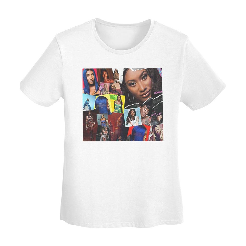 Aya Nakamura TShirt Women Short Sleeve T Shirts Crew Neck Clothing Cotton Summer Tees Streetwear