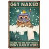 Vintage Metal Tin Signs Wall Decor Get Naked Unless You Are Just Visiting Don't Make It Weird Retro Tin Sign Posters
