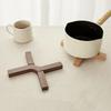 HEMU Minimal Wood Creative Pot Mat X-type Beech Walnut Detachable Shrink Wood Placemat Easy To Clean Kitchen Insulation Mat