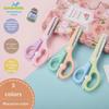 Безопасные детские ножницы Macaron Color с защитой от защемления и эластичным пластиком для резки бумаги