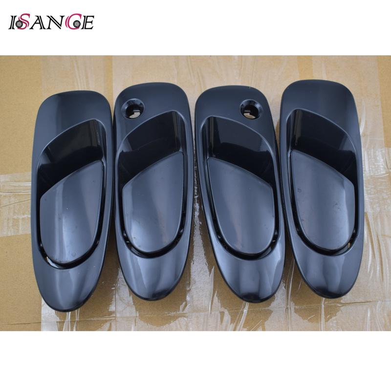 4 Pcs For Honda Civic 1.5L 1.6L 1992-1997 Black Exterior Car Door Handle Front / Rear Left Driver & Right Passenger LH RH