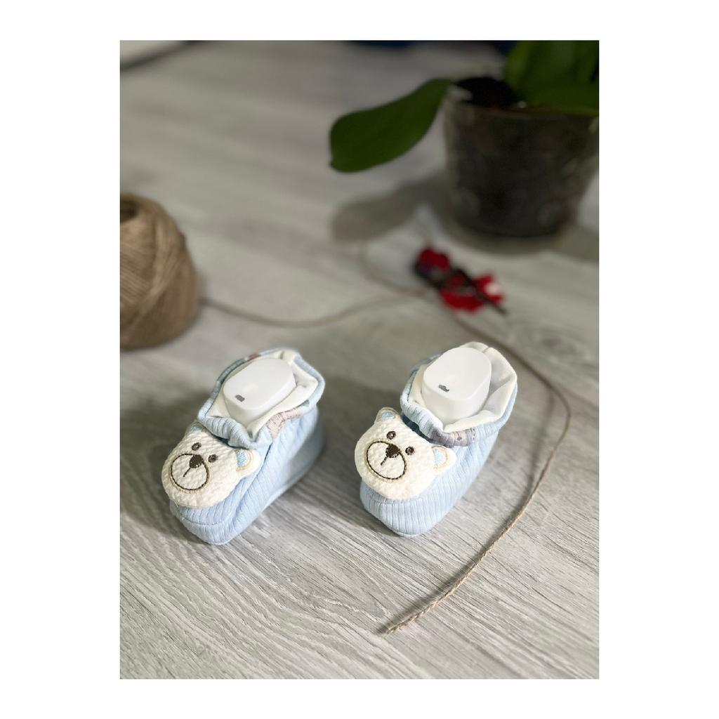 Пинетки Zilli для новорожденных из чесаного хлопка 3d (плюшевый мишка - кот - бабочка - кролик)