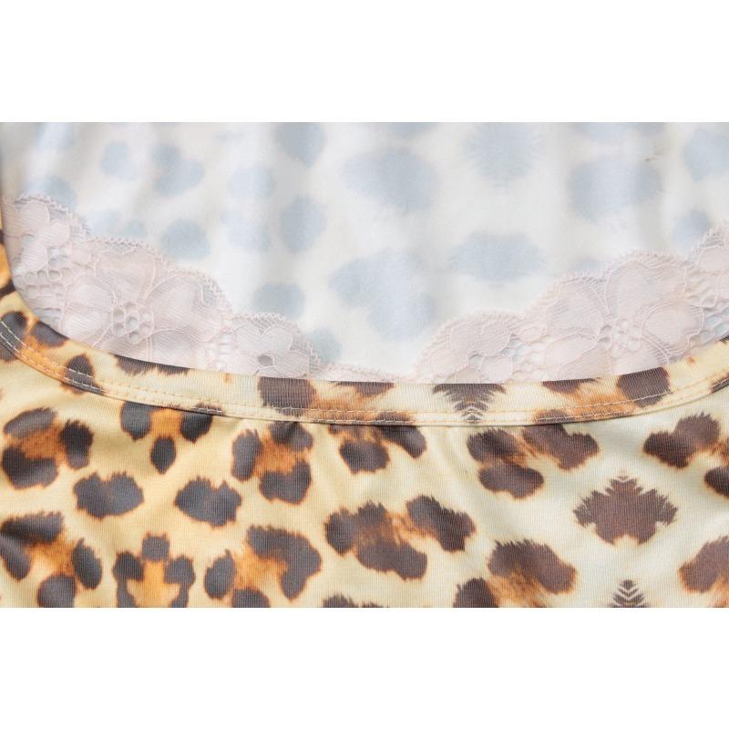 Модное сексуальное платье без рукавов в стиле Spice с леопардовым принтом и квадратным воротником для женщин