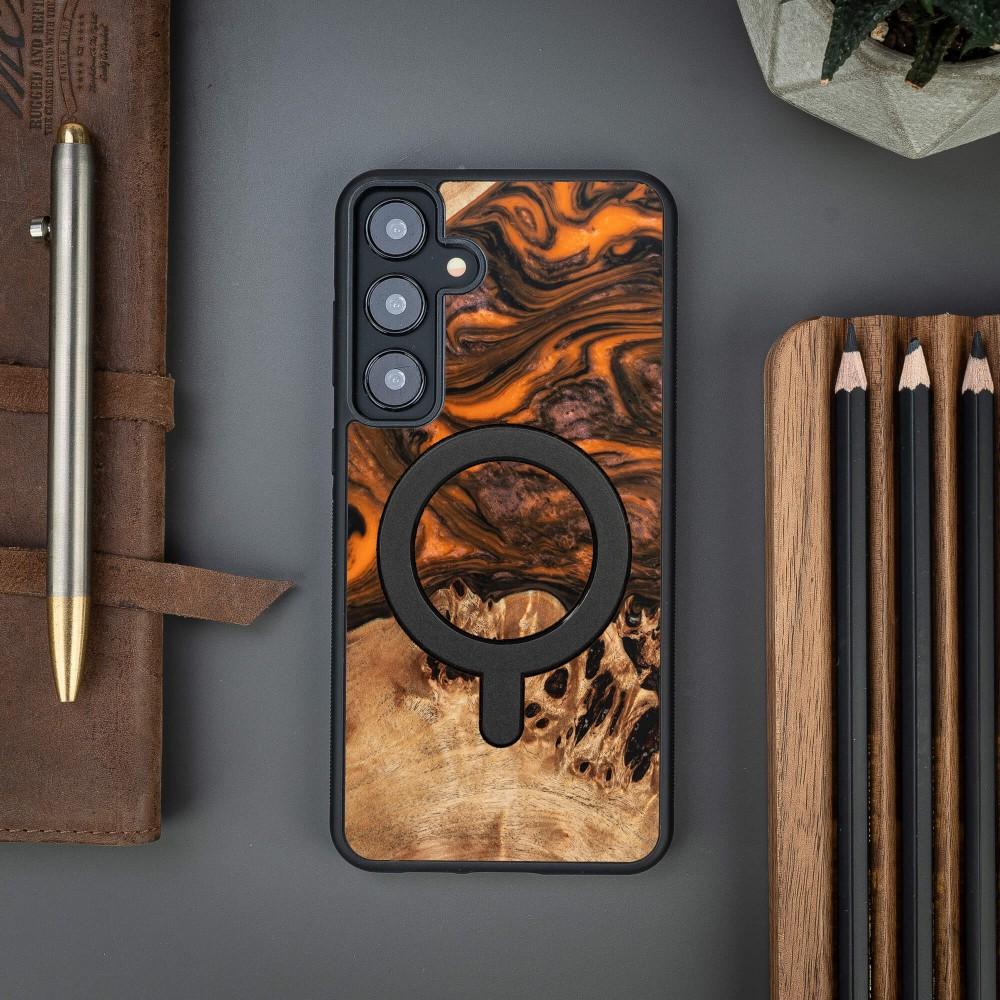 Bewood Unique case for Samsung Galaxy S25 Plus - Orange with MagSafe