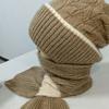 Зимние вязаные шапки и шарфы Skullies, комплект из холодного шарфа для защиты ушей, теплые шапки для девочек, ветрозащитные шапки для велоспорта и женщин, кепки для активного отдыха