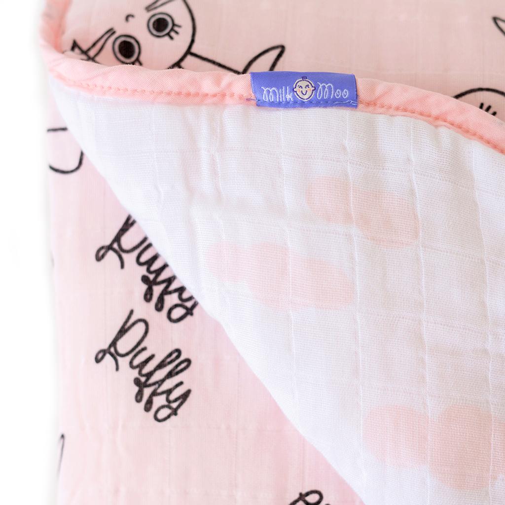 Milk&Moo Chancin Baby Muslin Fiber Filled Blanket, 100% Cotton, Ultra Soft