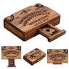 Miniature Spirit Board with Drawer Vintage Ouija Board Alphabet Ouija Board with Planchette for Halloween Decorations