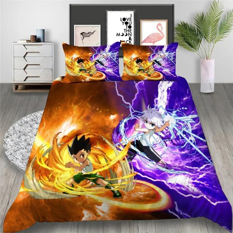 Anime HUNTER HUNTER Bedding Set Duvet Cover Bedroom Comforter Covers Single Twin King Size Quilt Cover Home Textile