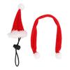 Pet Hat Scarf Set Flannel Adjustable Reptile Christmas Costume for Hamsters Lizard Guinea Pigs