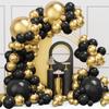 Black Gold Balloons Garland Arch Kit Birthday Party Decor Kids Wedding Birthday Party Supplies Latex Balon Baby Shower Decors