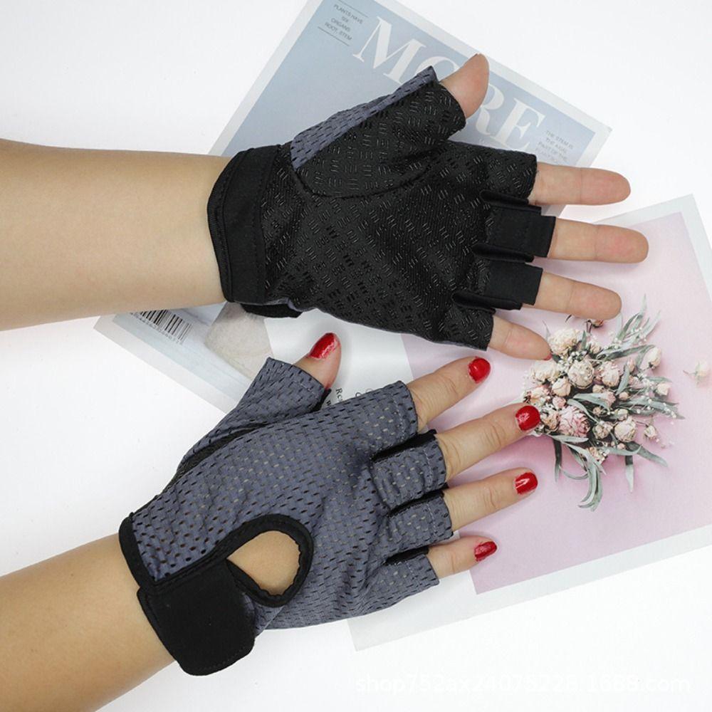 Bodybuilding Workout Cycling Fingerless Gloves Non-slip Fishing Gloves Fitness Gloves Men Women