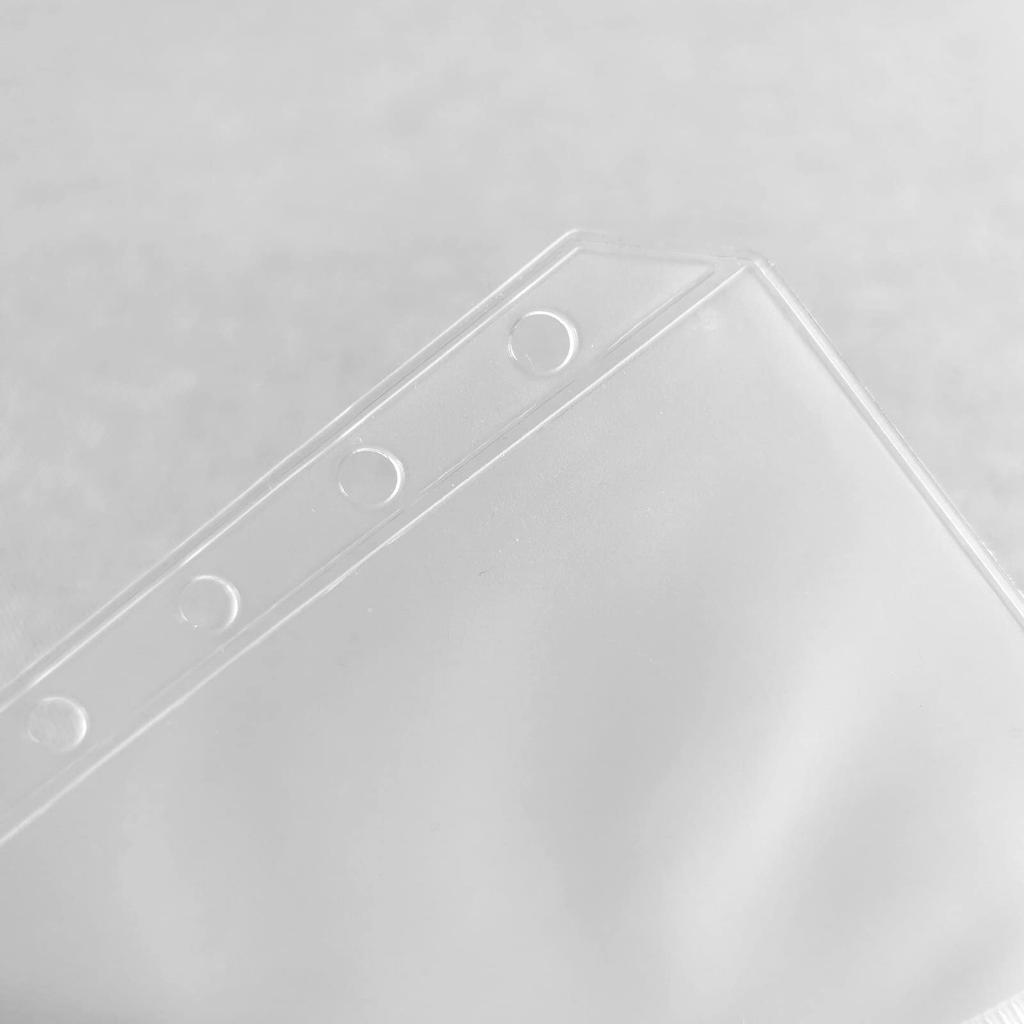 Сменный блок для системного блокнота A7 Mini 6 отверстий 10 штук карман на молнии прозрачный карман ПВХ карман для папки системный блокнот кольцо сменный блок для файлов