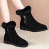 Модные теплые короткие зимние сапоги 2024 года, новые женские туфли на плоской подошве, черные ботильоны на покатом каблуке, Zapatos De Plataforma Trafza