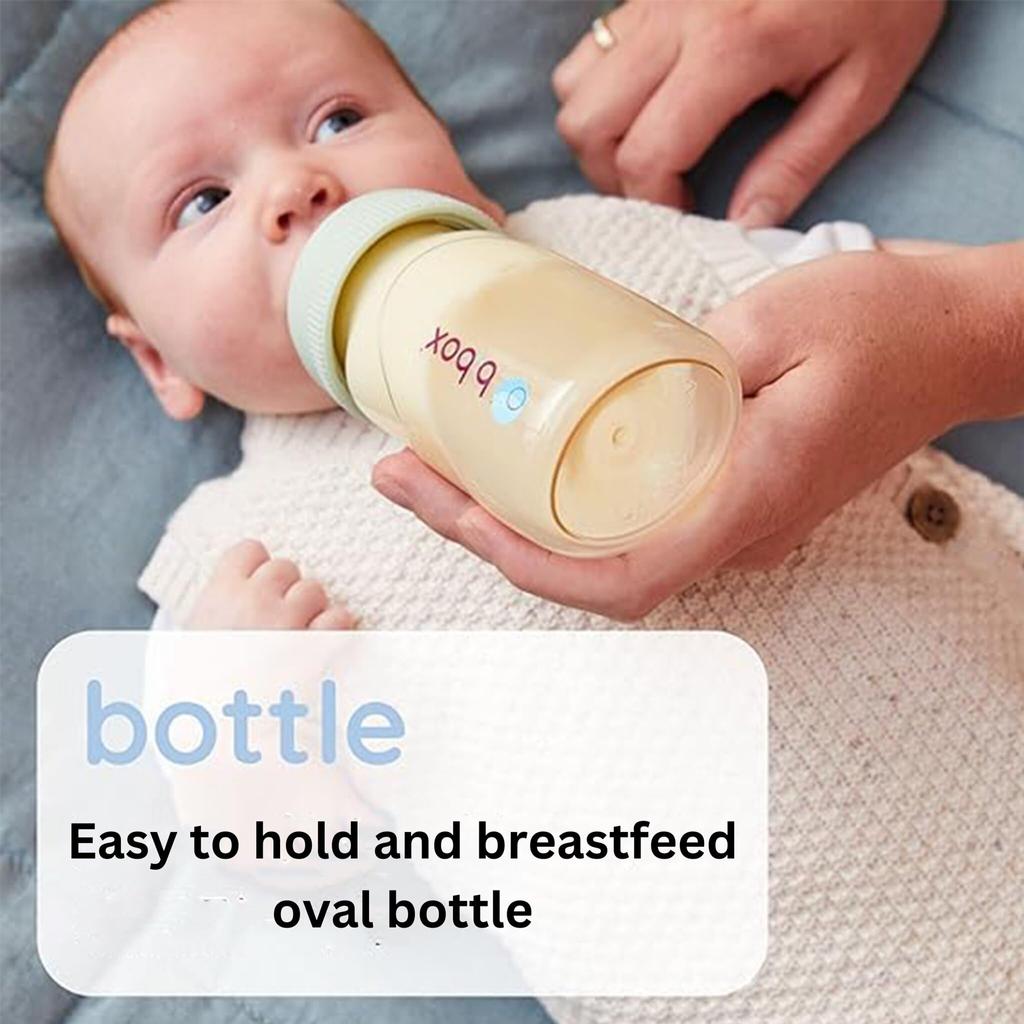Baby Bottle 180ml PPSU Material Microwave Safe Genuine Baby Bottle Sage B.box Sterilization/Dishwasher [b.box Product] [PPSU 180ml]