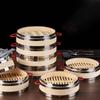 Anti-scalding Handle Aluminum Edge Bamboo Steamer Breathable Bottom Stuffed Bun Steamer  Restaurant