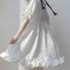 Korean Version of The Bow Tie Dress Female Summer New Japanese A Word Long Skirt