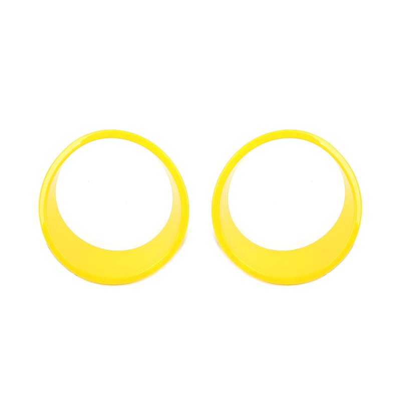 Car ABS Front Headlight Ring Lamp Decoration Cover Stickers For Jeep Wrangler JL JT Gladiator 2024 Up Car Accessories