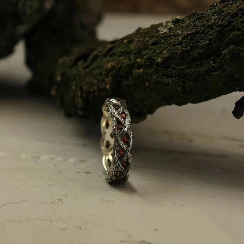 Богемное винтажное античное золотое кольцо с переплетенным крестом, кольцо с инкрустацией, кольцо с красным кристаллом, кольцо с кельтским узлом викингов, женское обручальное кольцо