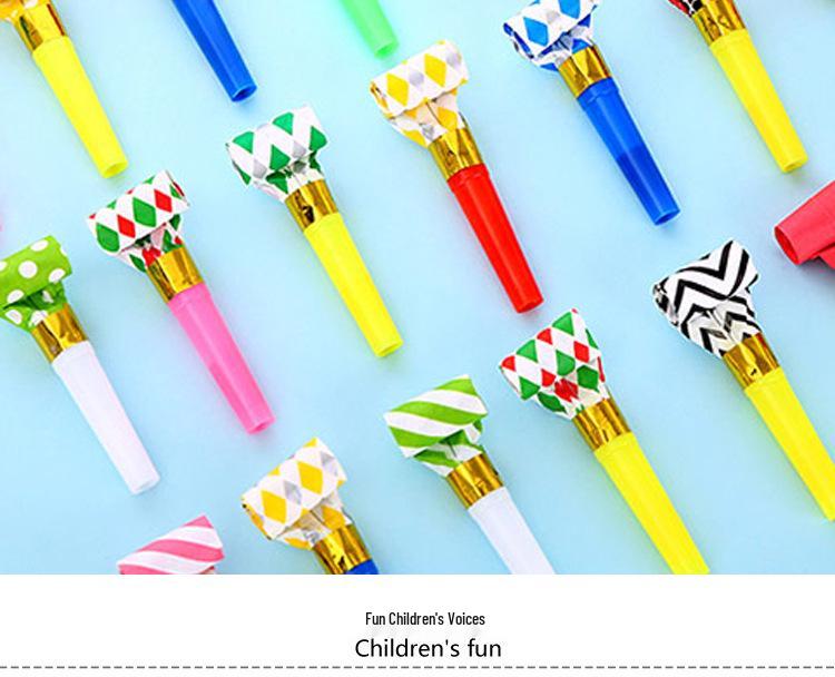 Бумажные свистки-дудки «Дракон» 6,5 см для празднования детского дня рождения