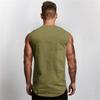 Muscleguys Men's Gym Clothing Training Vest Fitness Bodybuilding Cotton V-neck Top Comfort Fashion