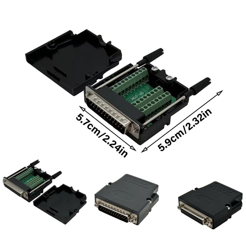 DB25 Board Module Female Adapter 25Pin Port Solderlessly for Terminal Connection and Signal Module