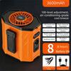 Rechargeable Wearable Belt Fan 100 Gears Hanging Neck Fan Portable Waist Clip Fan  Indoor Home