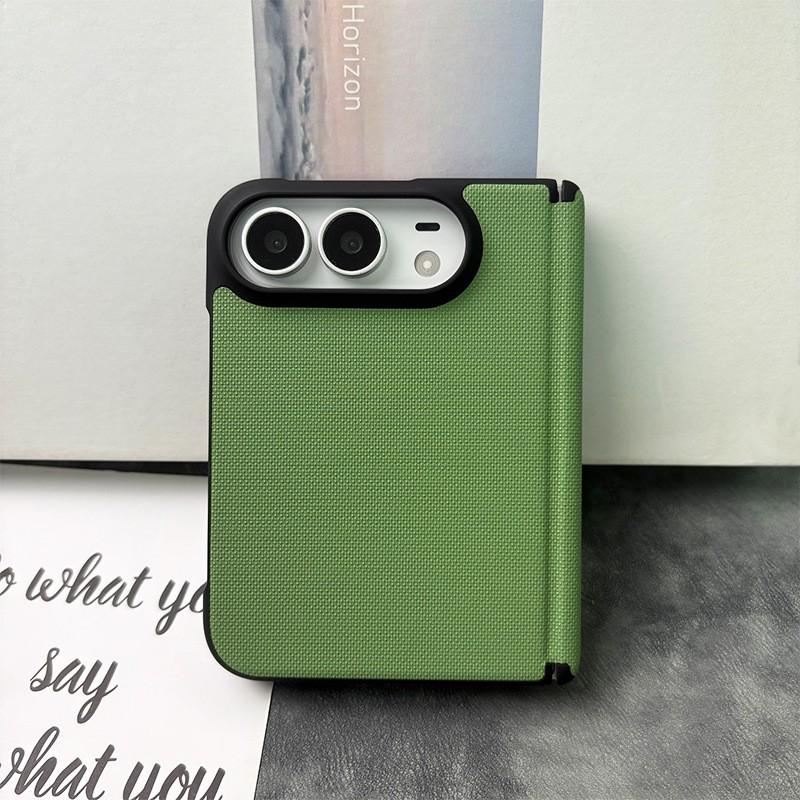 Magnetic Flip Case IPhone 18 Duo With Full Coverage Drop Protection PCLeather Hybrid Textured Design Handcrafted