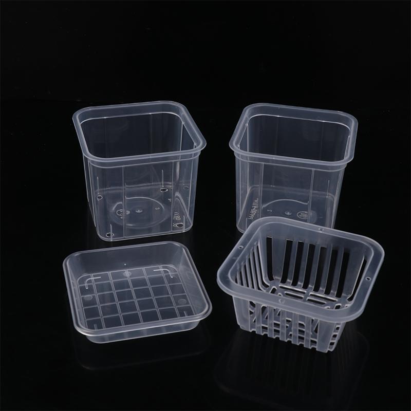 10 см квадратный корневой контроль прозрачный цветочный горшок для орхидеи фаленопсис каттлея посадка с устьичным цветочным горшком домашний декор