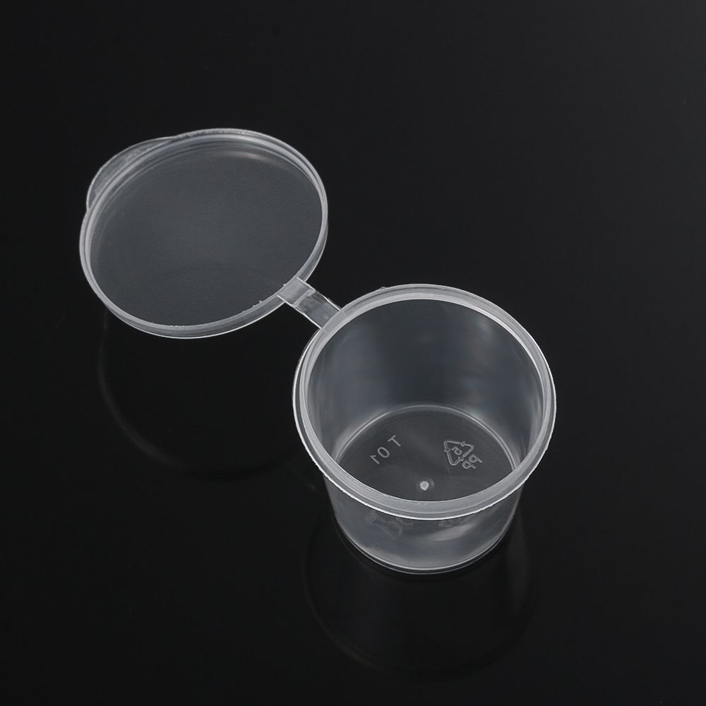 25Pcs Disposable Takeaway Plastic Sauce Cup Pigment Paint Box Palette Food Containers