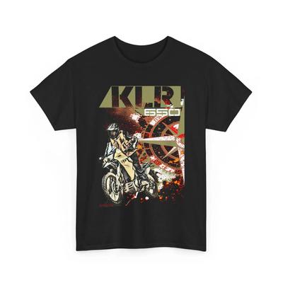 Хлопковая футболка с принтом Kawasaki KLR650 2026 Новый летний дизайн для мужчин и женщин Harajuku Модная повседневная футболка для мотоциклистов