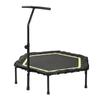 40'' Fitness Trampoline with Adjustable Handle Bar Silent Trampoline Bungee Rebounder for Kids Adults Jumping Cardio Workout
