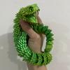 3D Printed Snake Toy Articulated Snake with Openable Mouth And Retractable Teeth Flexible Fidget Snake Toy for Adults Kids