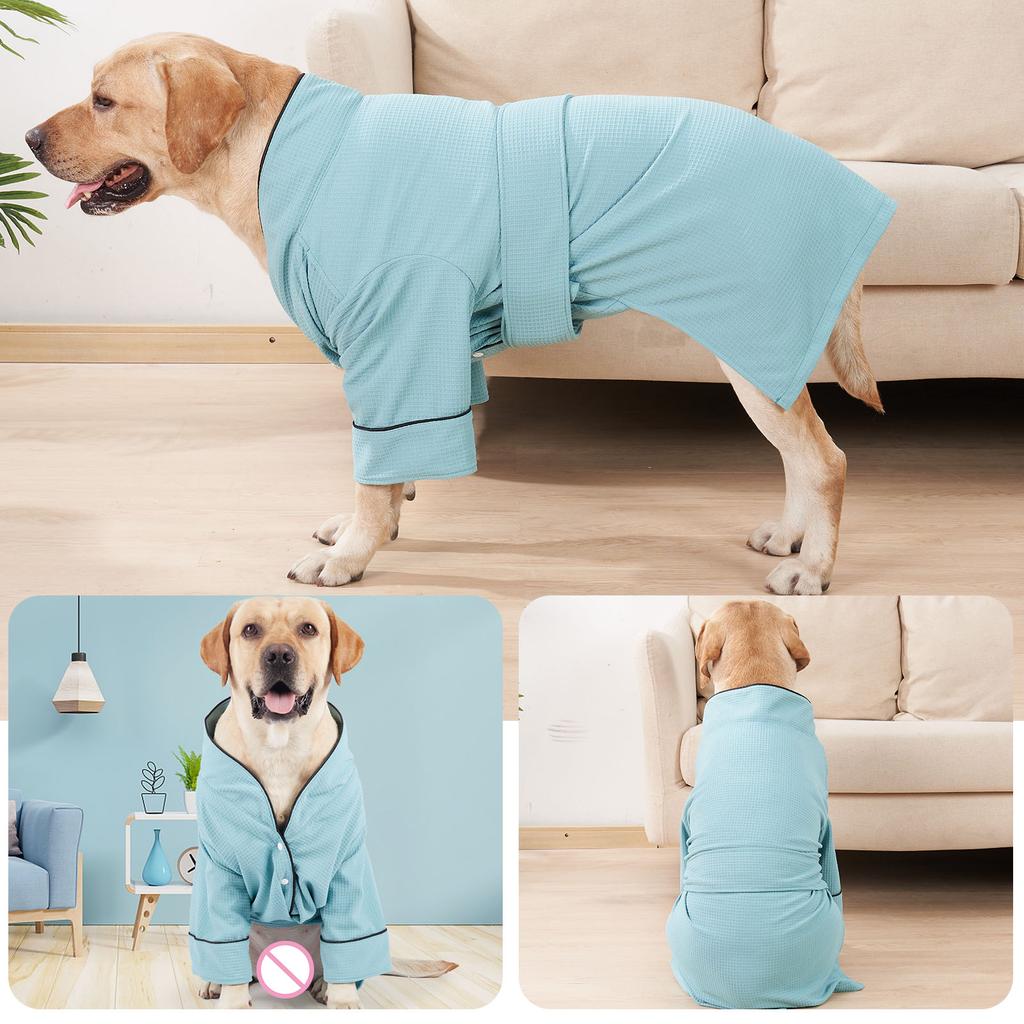 Dog Bath Robe Pajamas Pet Spa Drying Robes Sleepwear for Small Medium Large Dogs