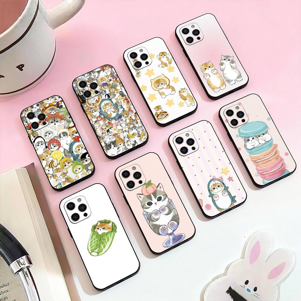 Cute M-Mofusands C-Cat Phone Case Silicone Soft For IPhone 17,16,15,14,13,12,11,XS,Plus Pro Max