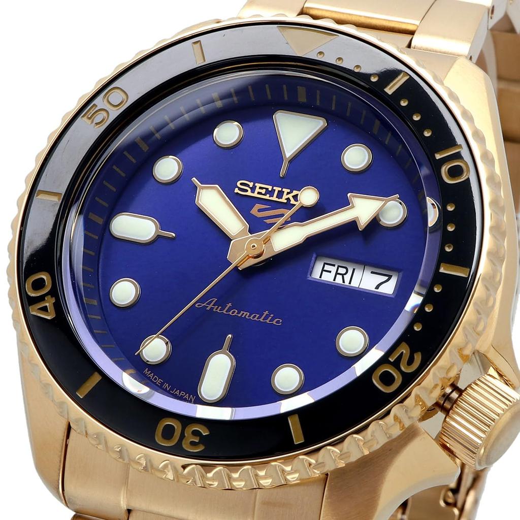 SEIKO 5 SPORTS SKX Sports Style Automatic Watch Made in Japan Special Creation SRPK20 Cobalt Blue x Gold Overseas Model [Seiko] U.S. Men's [Item]