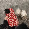 Модный силиконовый чехол с красным сердечком для iPhone 11 12 13 14 15 Pro Max Mini SE X XS XR 8 7 Plus, мягкий кожаный противоударный чехол