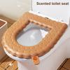 Toilet Seat Cover with Portable Handle Thick EVA Waterproof Adhesive Four Season Universal Aromatherapy Toilet Bowl Pad Sticker Bathroom Supplies