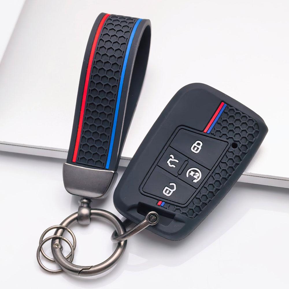 Силиконовый чехол-брелок на 4 кнопки для VW Golf 8 Magotan B9 Passat Tayron Lamando L, Подходит для VW Golf Passat, Защитный чехол от царапин